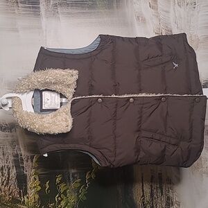 American Eagle Outfitter Women Medium fall brown vest faux winter down duvet